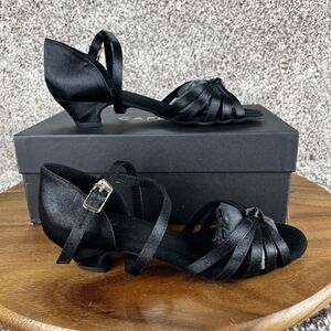 Capezio Women's Size 5.5 M Silvia 1.25" Heel Ballroom Shoes Oxford Black Italy